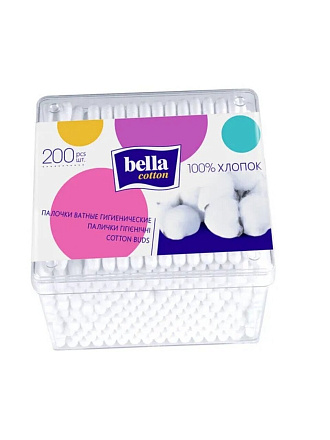 Ватные палочки 200 шт, коробка, Bella, BC-081-P200-081, 0245