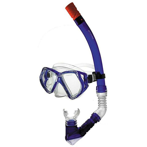 Набор для плавания маска, трубка, синий, Atemi, 24101, 00000047691