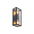 Светильник фасадный General Lighting Systems, Лофт, накладной, 50 Вт, металл, 14.5х37 см, черный, дымчатый