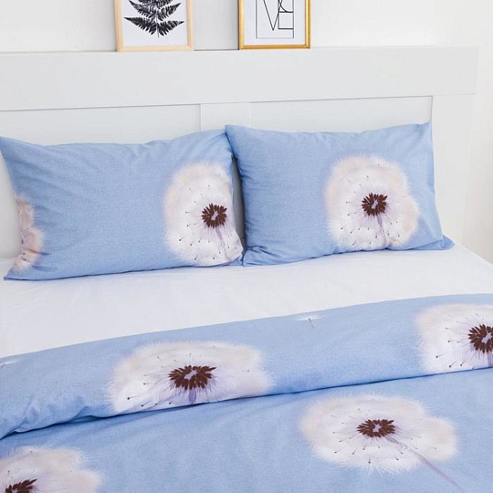 Постельное бельё евро &quot;Этель&quot; Одуванчики пододеяльник 200х217 см+наволочка 50*70 см-2 шт, 5437688