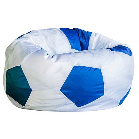 Кресло мешок для отдыха 100х100х100 см, оксфорд, белый, голубой, Мяч, КМ675-МТ001