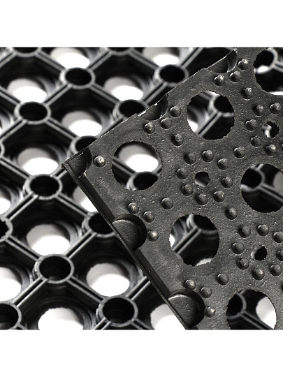 Коврик грязезащитный придверный, 100х150х1.6 см, прямоугольный, резина, сквозные отверстия