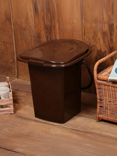 Ведро-туалет пластик, 17 л, в ассортименте, Альтернатива, М1319