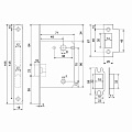 Комплект для сантехнической двери Аллюр, КОЛОМБО SN+L7050S SN+BK-S1 SN/CP(2380/S7050), 15202, никель матовый - фото 4