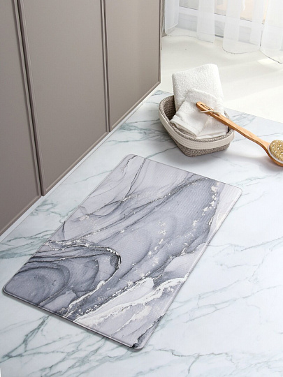 Коврик для ванной, 0.5х0.8 м, ПВХ, мрамор, Y4-9961