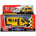 Машина Технопарк, Ford Transit такси, 12 см, инерционная, открывающиеся двери, SB-18-18-T-WB