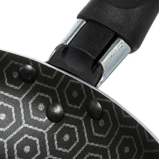 Сковорода алюминий, 24 см, антипригарное покрытие, Vari, В семье вкуснее, серая, VSV14124