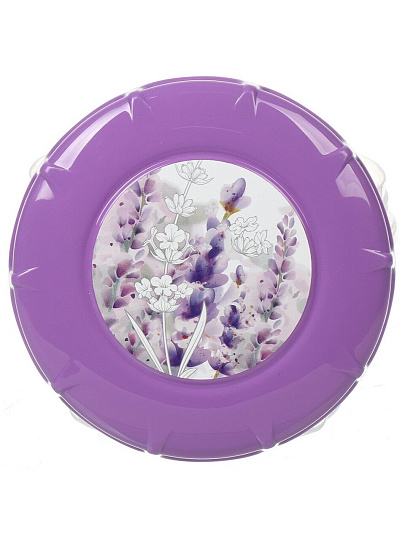 Банка для сыпучих продуктов, пластик, 0.7 л, 12.5х12.5х8.9 см, с крышкой, Полимербыт, Lavender, 435774400