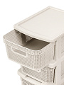 Комод 3 ящика, Ajur, 30х37х56.3 см, белое облако, плетеный, KL379522048, Keeplex - фото 6