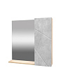 Зеркало со шкафом, правое, дуб бунратти, цемент, с полочкой, Doratiz, Фьорд 70, 2711.159 - фото 9