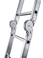 Лестница шарнирная 4 секции, 20 ступеней, алюминий, 5.79 м, 150 кг, Alumet, Т455 - фото 3