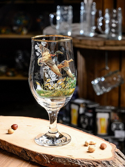 Бокал для пива, 625 мл, стекло, Декостек, Трофейная охота, 604/1-ДЗ4