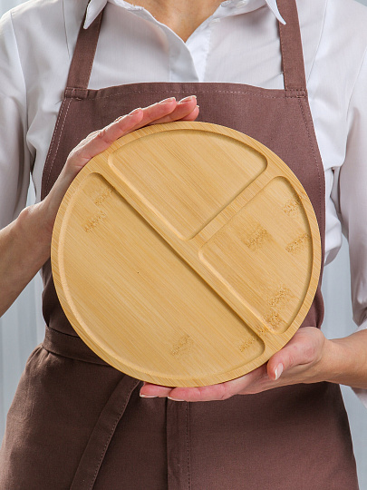 Менажница бамбук, 23х1 см, 3 секции, Daniks, PS58223B