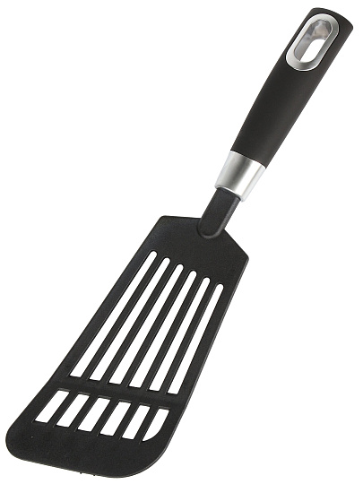 Лопатка кулинарная, нейлон, 31.5 см, с прорезями, навеска, Atmosphere, Black Mount, АТ-К1048