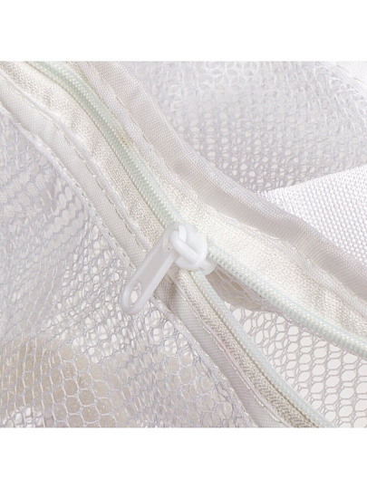 Мешок для стирки обуви 32х30 см, с молнией, сетка, T2022-7114