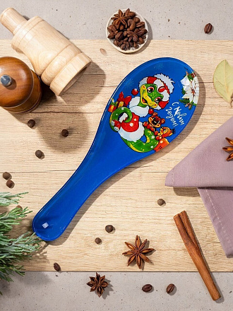 Подставка для ложки, стекло, 8x23.5 см, Daniks, Символ Года 2025-3