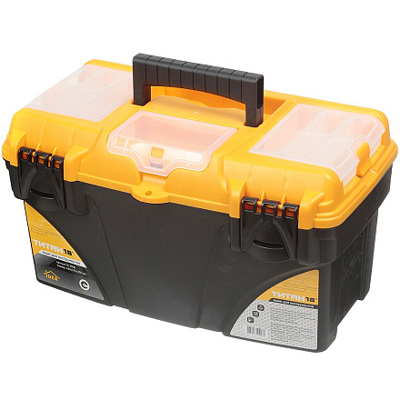 Ящик для инструментов, 18 '', 43х23.5х25 см, пластик, Idea, Титан, 3 органайзера, М 2938