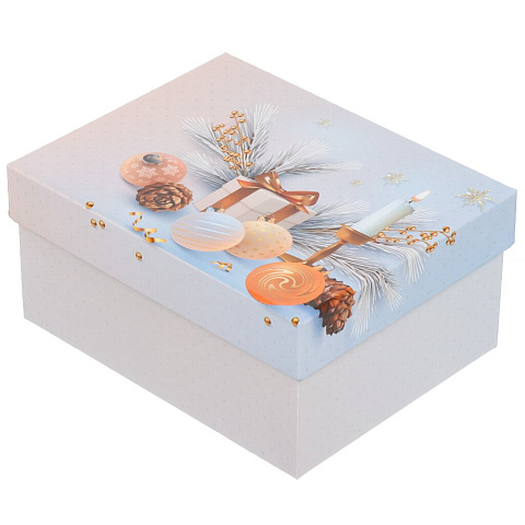 Подарочная коробка картон, 19х15х9 см, прямоугольная, Магия Рождества, Д10103П.375.3