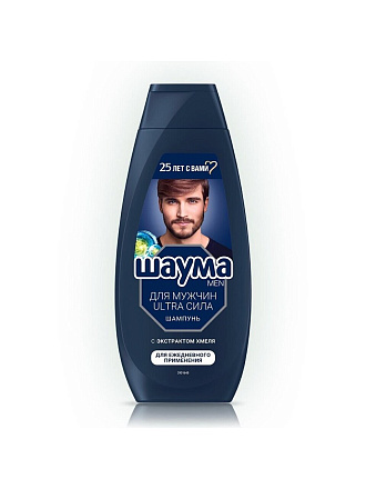 Шампунь Шаума, Ultra Сила, для всех типов волос, для мужчин, 360 мл