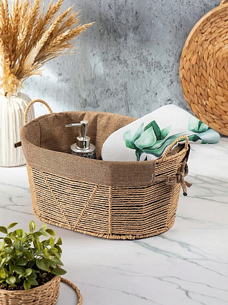 Корзина 40х30х20 см, овальная, плетеная, бумага, Y4-7322