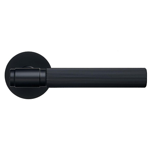 Ручка дверная Аллюр, ESTETA (53150), 15 632, комплект ручек, матовый черный, сталь