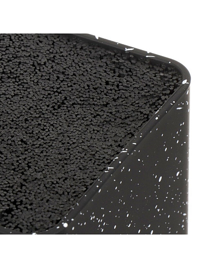 Подставка для ножей, пластик, 11х11х22 см, черный мрамор, Y4-5431