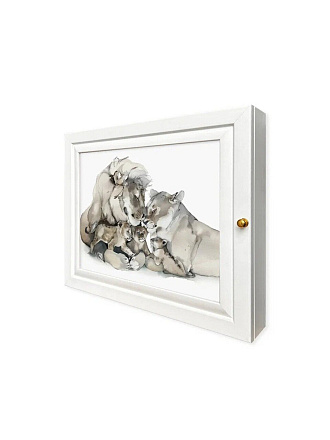 Ключница 26х31 см, МДФ, 8 крючков, WT-651