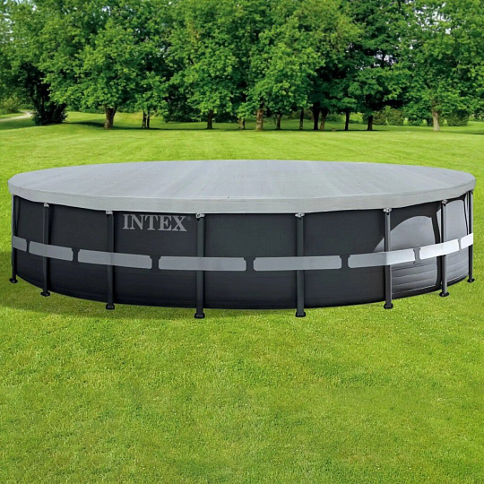 Тент 549 см, круглый, для каркасного бассейна, Intex, Delux Pool Cover, 28041