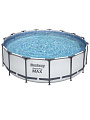 Бассейн каркасный Bestway, 457х122 см, Steel Pro Max, 56438, фильтр-насос, лестница, тент, 16015 л - фото 7