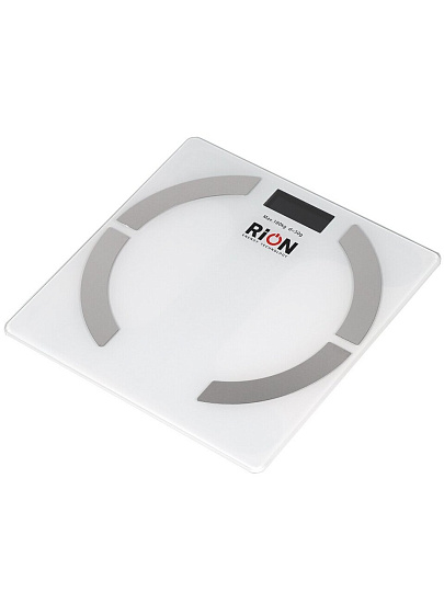 Весы напольные электронные, Rion, Baobo-3W, стекло, до 180 кг, Bluetooth, LCD-дисплей, белые