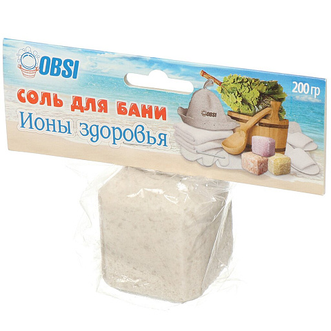 Соляная плитка 200 г, OBSI, Ионы здоровья, 130221