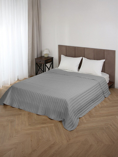 Покрывало евро, 240х260 см, 100% полиэстер, Silvano, Андора, серое