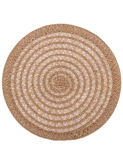 Салфетка сервировочная полимер, 38 см, круглая, паутинка, Y4-9625