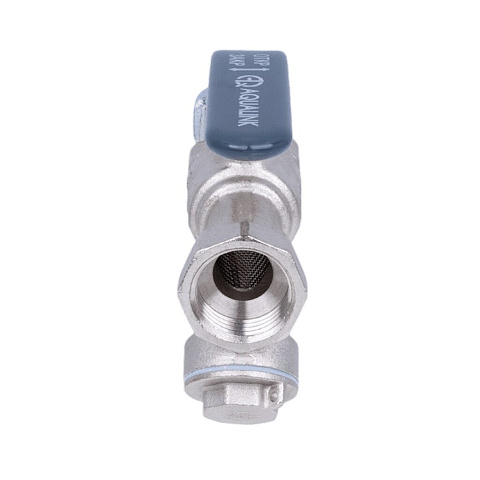 Кран для воды с фильтром 1/2", г-г, ручка, AquaLink