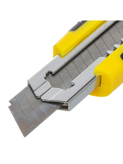 Нож строительный, 100 мм, выдвижное лезвие, 3 шт, с фиксатором, Kinwehr, 571004