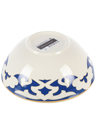 Миска фарфор, круглая, 16х6.2 см, Синяя Пахта, Дулевский фарфор, 10349