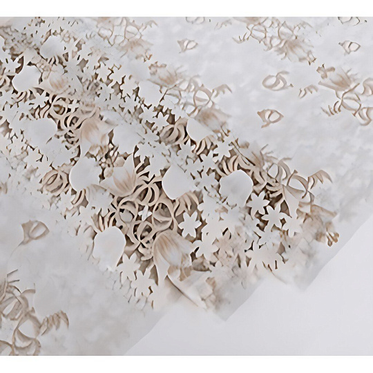 Клеенка Easy Lace, 1.32х22 м, ПВХ, ажурная, 223А