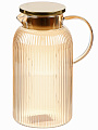Кувшин боросиликатное стекло, 1.9 л, с крышкой, Грани, Y4-11034, медовый, крышка-фильтр - фото 2