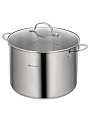 Кастрюля нержавеющая сталь, 12 л, крышка стекло, Daniks, Профессионал, GS-01338-28HCA -12L, индукция - фото 3