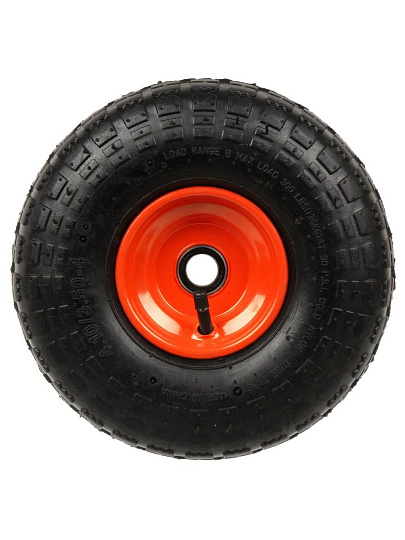 Колесо для тачки резина PR, не симметричная ступица, 4.1/3.50-4, втулка D20 мм, Mawipro