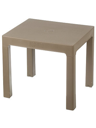 Стол для шезлонга пластик, прямоугольный, 48.5х40.5х42 см, пластиковая столешница, капучино, Adriano, Р6059КАП