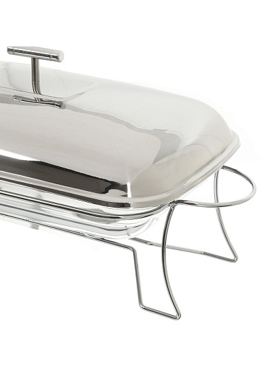 Мармит стекло, нержавеющая сталь, 3 л, 49х24х18 см, прямоугольный, Attribute, ABI020