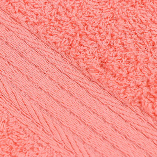 Полотенце банное 50х90 см, 100% хлопок, 375 г/м2, жаккард, Вышневолоцкий текстиль, лососевое, 311, Россия, К1-5090.120.375