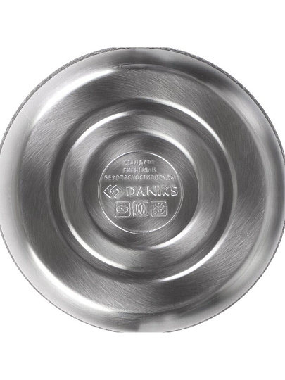 Чайник нержавеющая сталь, 2.7 л, со свистком, матовый, ручка бакелитовая, с силиконовым покрытием, Daniks, индукция, золото, M-084