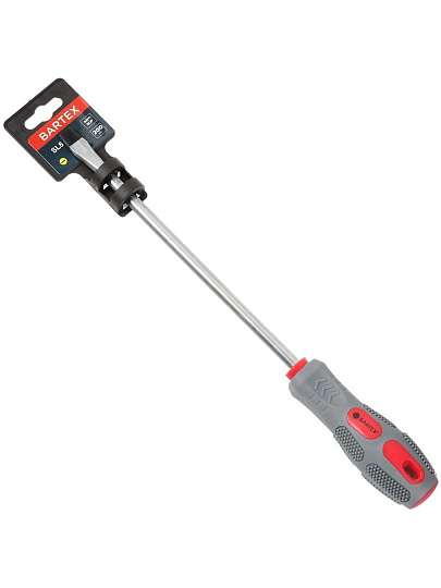 Отвертка плоская, Bartex, SL8, 8х200 мм, антискользящая двухкомпонентная, CrV сталь, K0029N