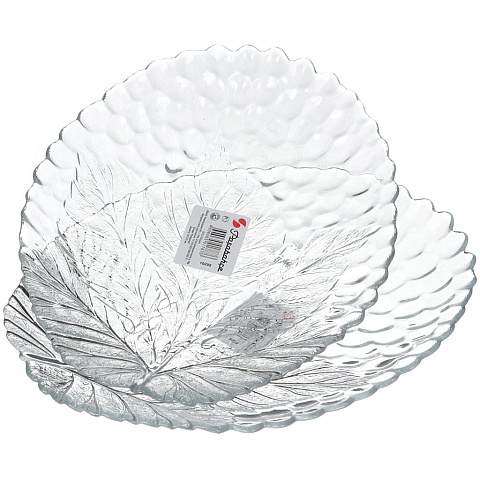 Тарелка десертная, стекло, 2 шт, 23 см, круглая, Sultana, Pasabahce, 10292B