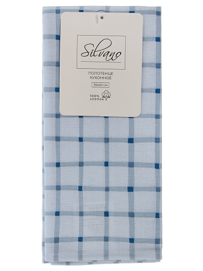 Полотенце кухонное 35х50 см, 100% хлопок, Silvano, Клетка, Узбекистан