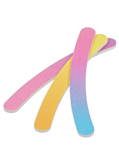 Пилка маникюрная ПВХ, 17.8 см, бумеранг, неон, Y4-11539