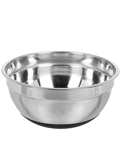 Салатник нержавеющая сталь, круглый, 28х10 см, с силиконовым дном, Y4-4937-2