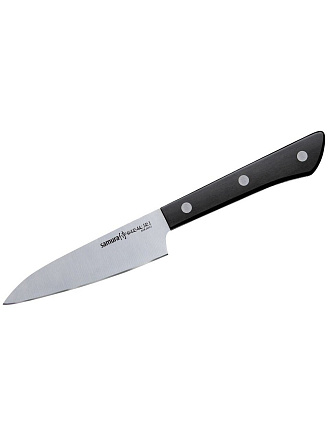 Нож кухонный Samura, Harakiri, для овощей, нержавеющая сталь, 9.9 см, рукоятка пластик, SHR-0011B/K
